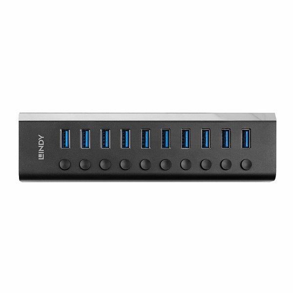 Lindy USB 3.0 10-port with ON/OFF