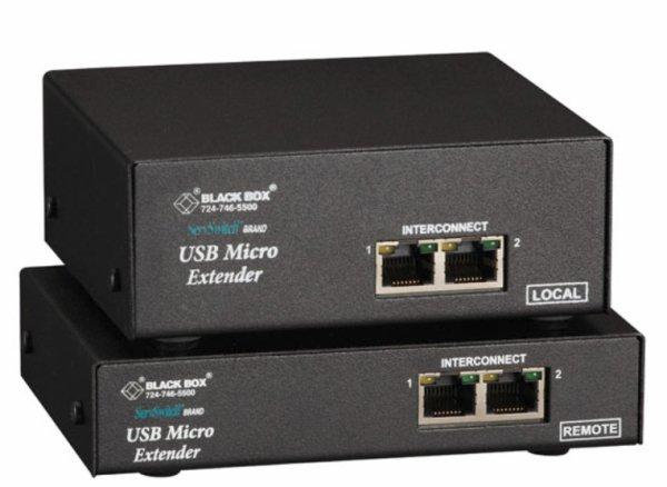 BLACK BOX  MICRO KVM EXTENDER - DUAL VGA, USB, DUAL-ACCESS, CATX
