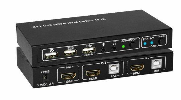MicroConnect KVM / audio / USB switch Desktop
