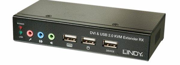 Lindy Extender Cat6 KVM DVI USB Audio 50m