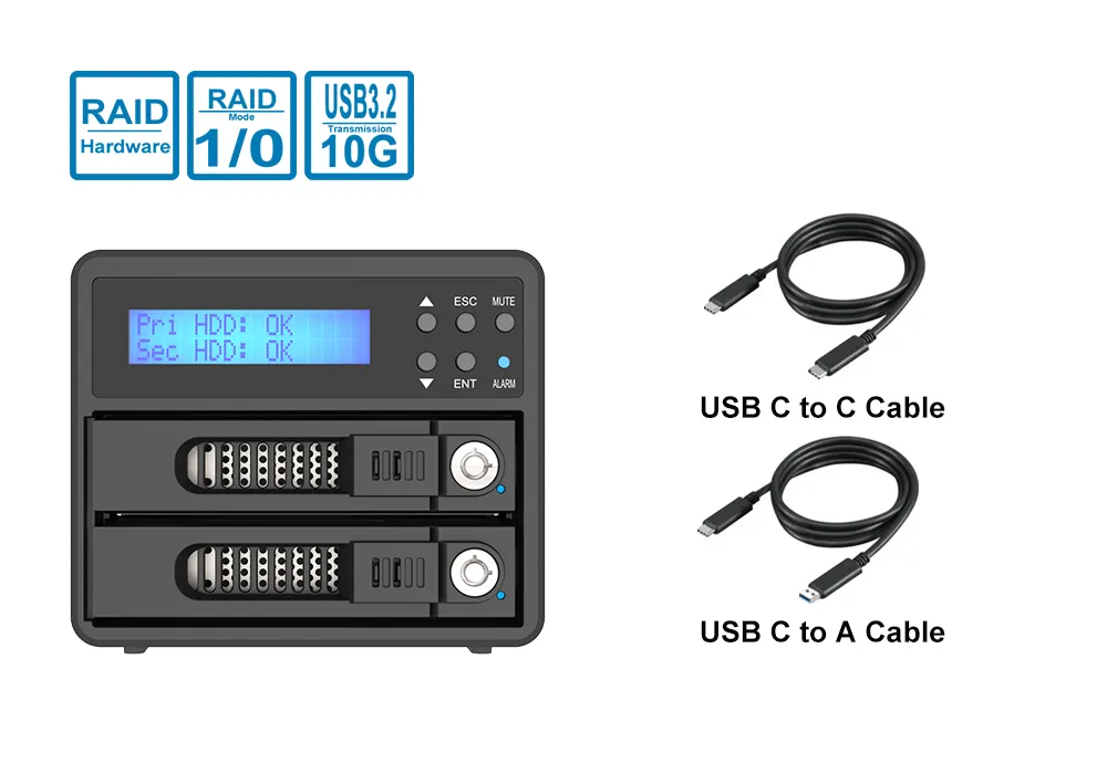 RAIDON SafeTANK GR3680-BA31 HDD/SSD 2bays