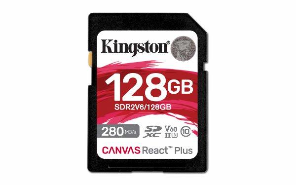 KINGSTON 128GB CANVAS REACT PLUS SDXC UHS-II 280R/100W U3 V60 FOR FULL HD/4K