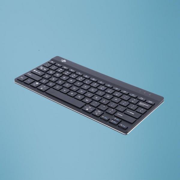 R-Go Compact Break Ergonomic Keyboard, QWERTY (Nordic), Wireless - Black