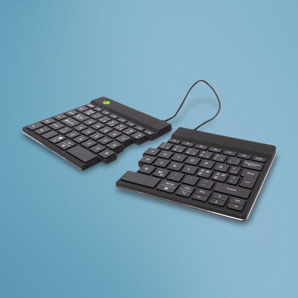R-Go Split Break Ergonomic Keyboard, QWERTY (Nordic), Wireless - Black