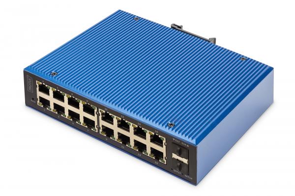 DIGITUS PoE Switch 16+2-Port Gigabit Ethernet/L2/16x GE RJ45/2x SFP