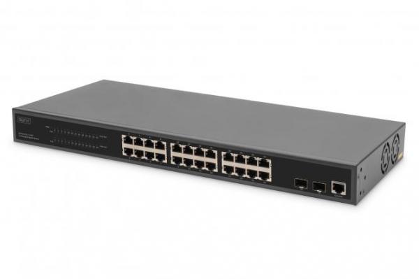DIGITUS PoE Switch 24-Port Gigabit Ethernet/L2