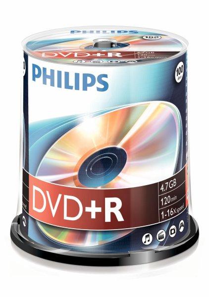 Philips DR4S6B00F - 100 x DVD+R - 4.7 GB ( 120min ) 16x - spindle