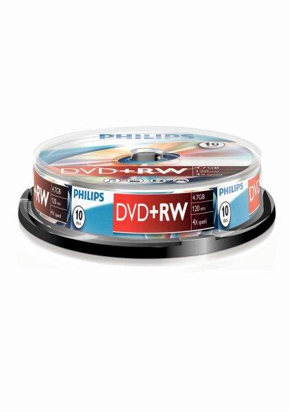 1x10 Philips DVD+RW 4,7GB 4x SP