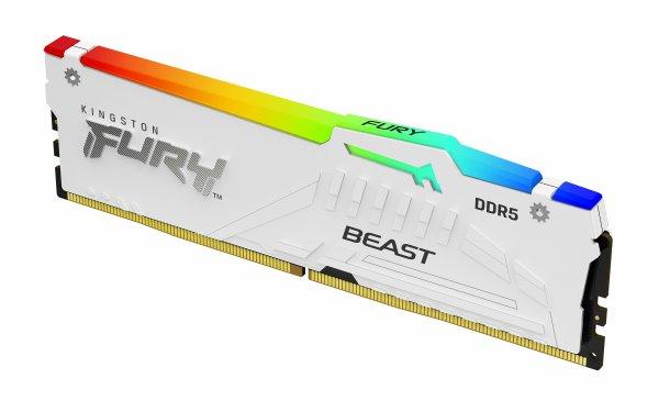 16GB 6000MT/s DDR5 CL30 DIMM FURY Beast White RGB EXPO