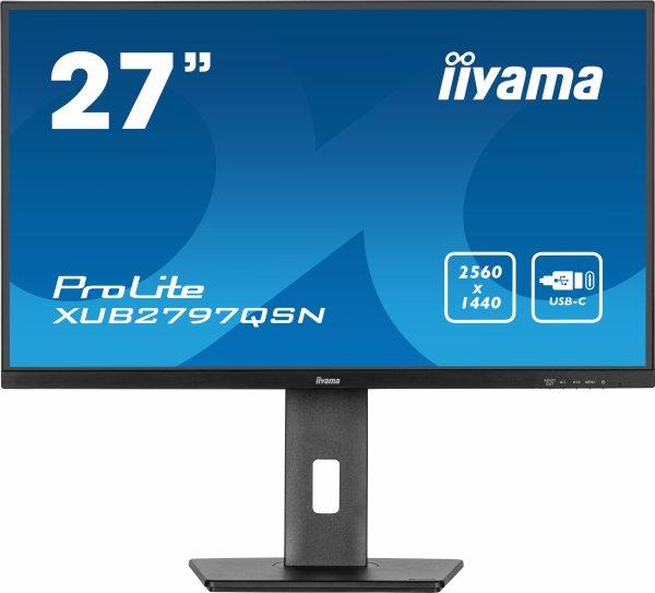 iiyama ProLite XUB2797QSN-B1 27 2560 x 1440 (2K) HDMI DisplayPort USB-C 100Hz Pivot Skrm