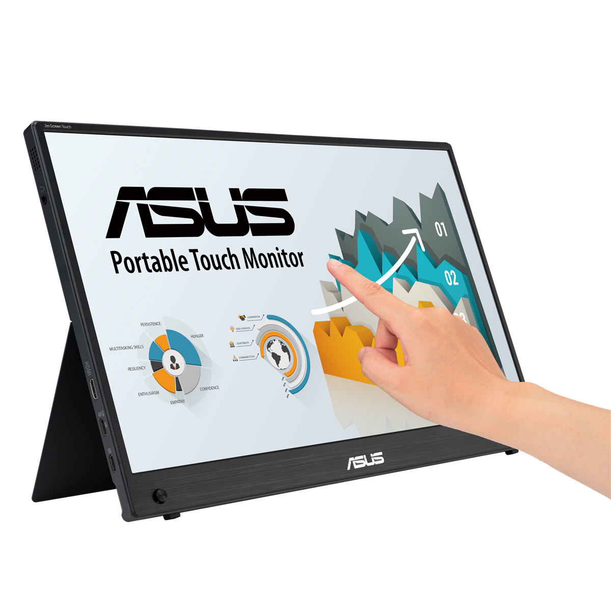 LCD ASUS 15.6"" MB16AMTR ZenScreen Portable USB-C 10-point Touch 1920x1080p IPS Built-in Battery