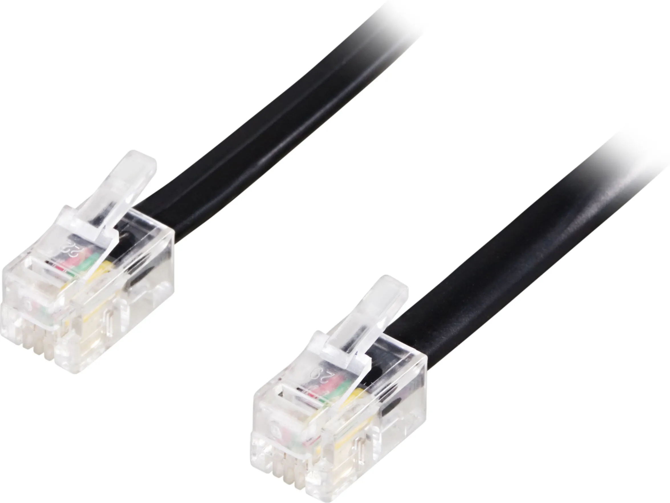 Modulaarikaapeli 4P4C(RJ9/RJ10/RJ22), 2m, musta