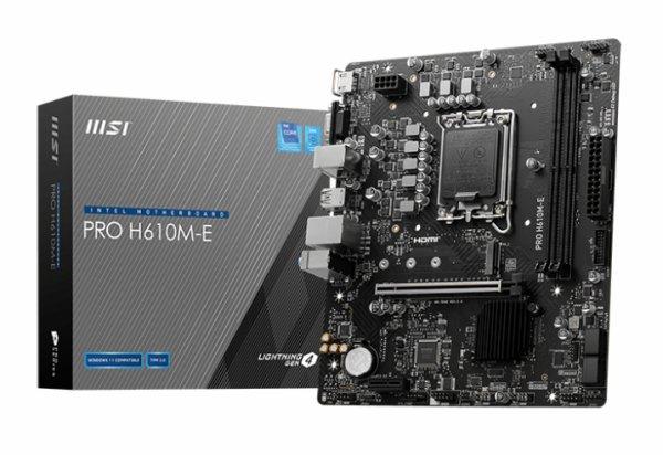 MSI PRO H610M-E DDR4 LGA 1700