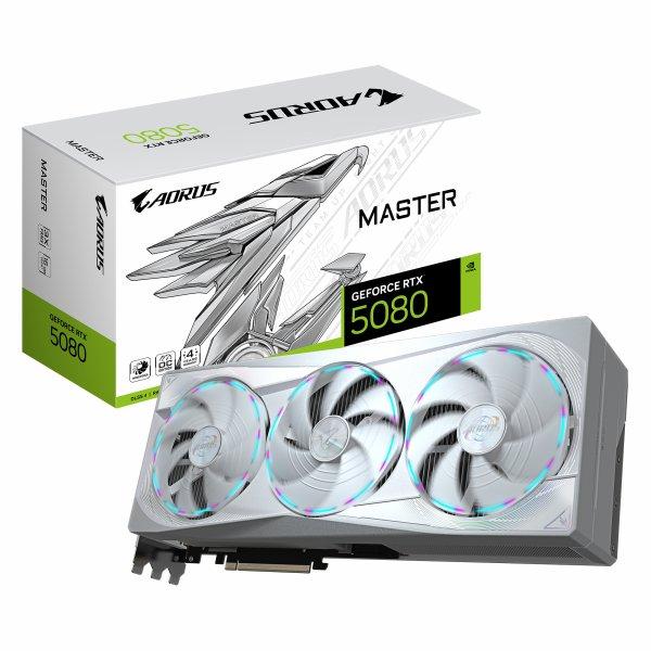 Gigabyte Aorus GeForce RTX 5080 Master Ice 16G, 16384 MB GDDR7