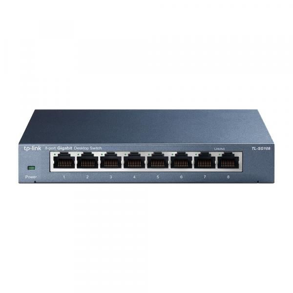 TP-Link TL-SG108 - kytkin - hallitsematon - 8 x 10/100/1000 - työpöytä