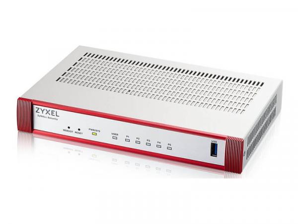 ZYXEL USG FLEX 50 HP, 5 GIGABIT USER-DEFINABLE PORTS, 1*1G POE+, 1*USB WITH 1 YR ENTRY DEFENSE PACK