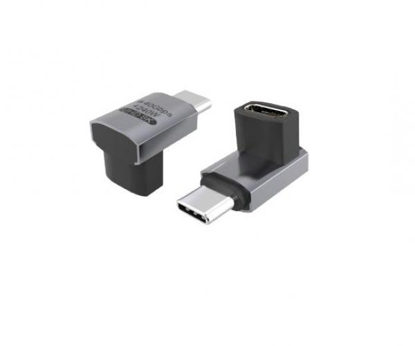MicroConnect Premium USB4 3x2 USB-C -kulmasovitin, 240 W, 40 Gbps
