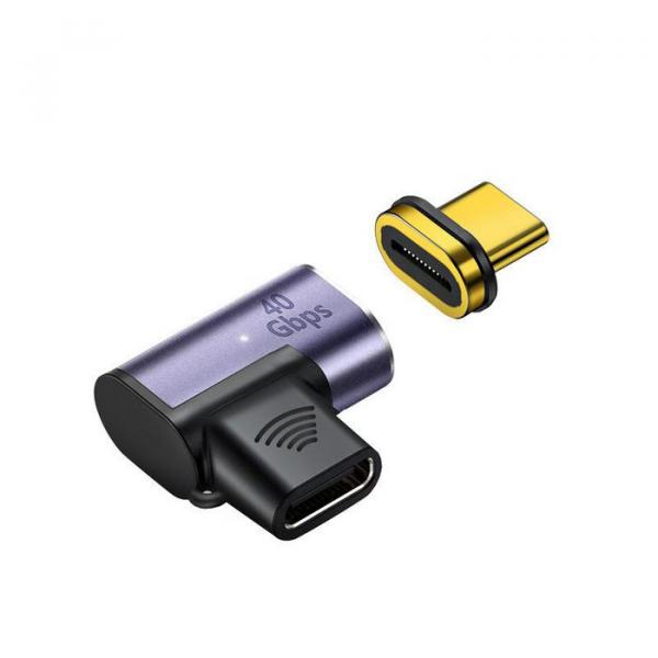 MicroConnect Premium Magnetic USB4 Gen 3x2 -sovitin 90°