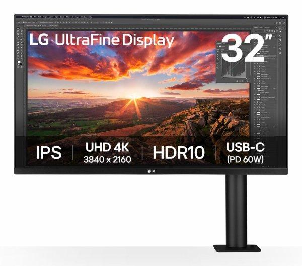 LG UltraFine Ergo 32UN880K-B 32 3840 x 2160 (4K) HDMI DisplayPort USB-C 60Hz