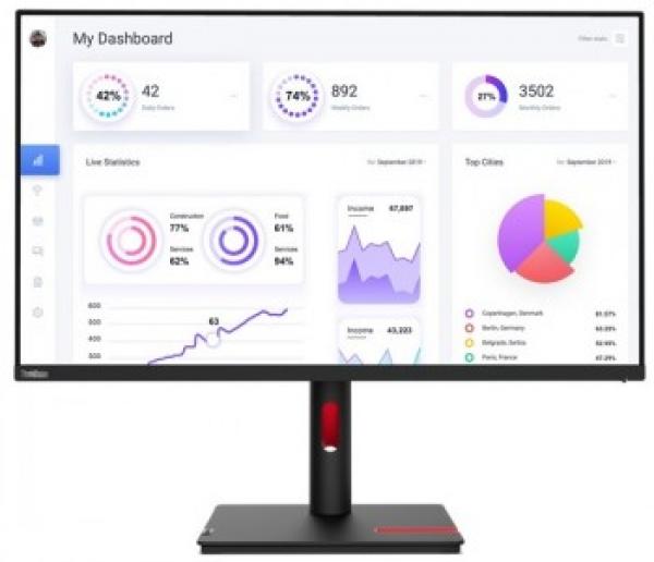 Lenovo ThinkVision T32p-30 31.5 3840 x 2160 (4K) HDMI DisplayPort USB-C Pivot Skrm