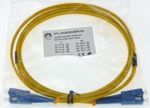SC/SC/SM 9/125 OS2 3m Duplex-kuitukaapeli LSZH UPC/UPC