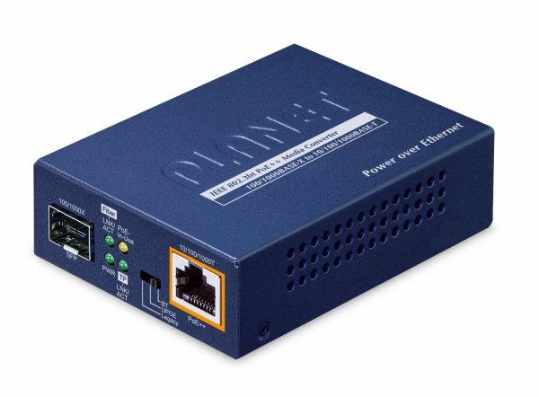 10/100/1000TX-SFP Converter UltraPoE++ 60W 802.3bt