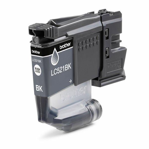 Brother LC521BK Black ink cartridge, yield up to 500 pages