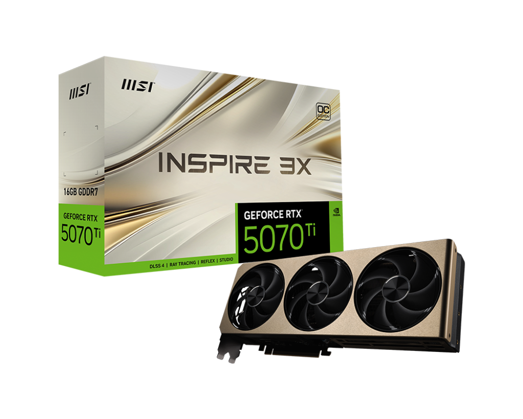 MSI GeForce RTX 5070 Ti 16G INSPIRE 3X OC PLUS