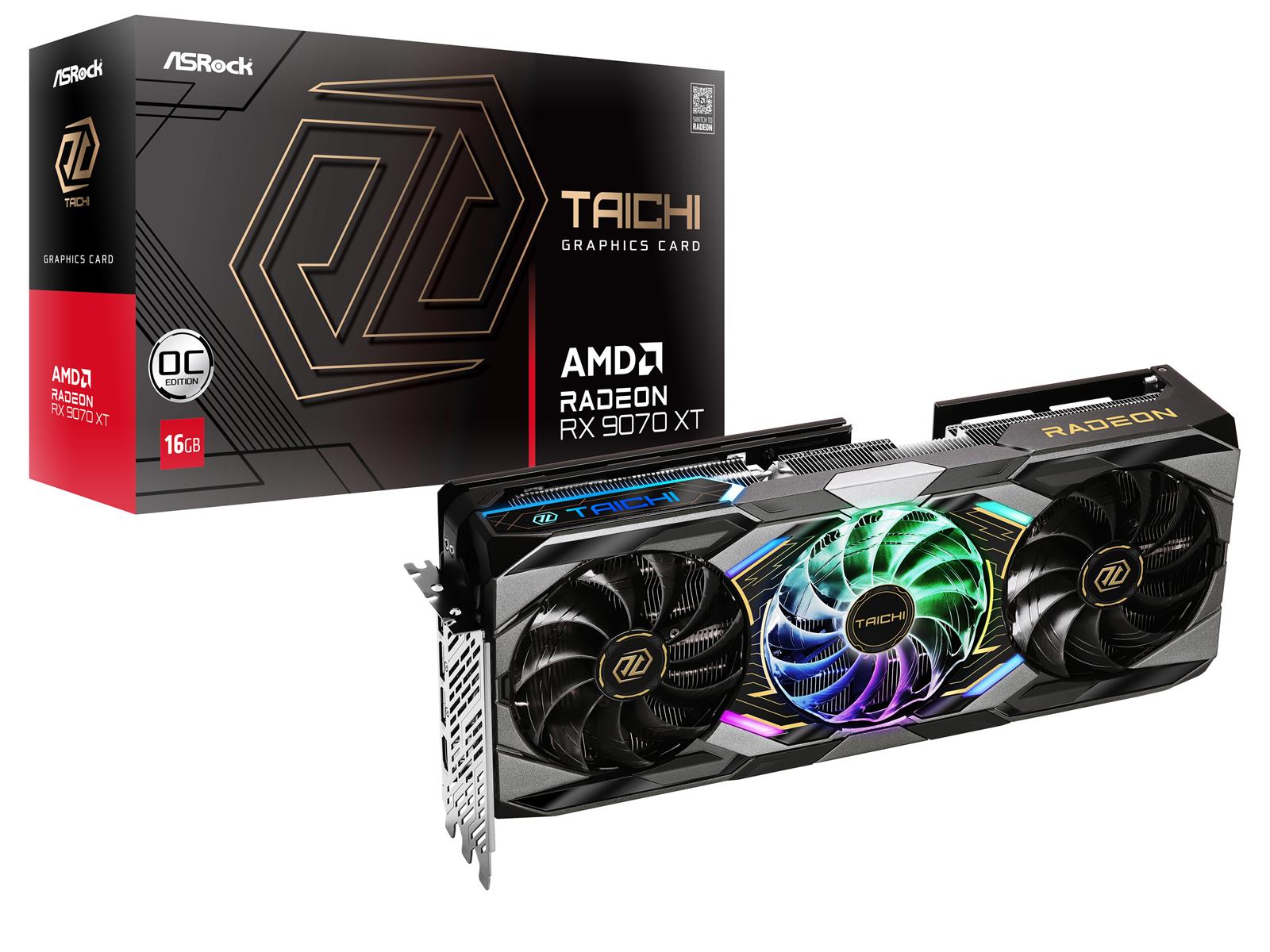 ASRock Radeon RX 9070 XT Taichi OC Grafikkarte, 16384 MB GDDR6