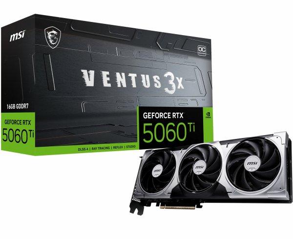 MSI GeForce RTX 5060 TI Ventus 3X OC 16 GB