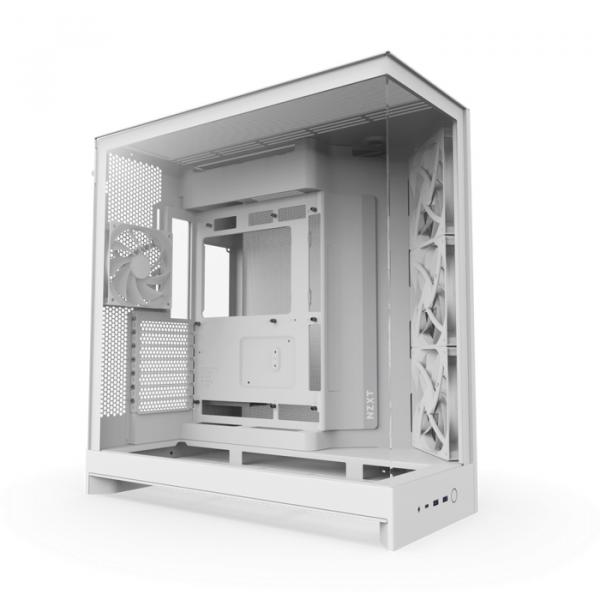 NZXT H9 Flow (2025) - All White Dual-Chamber Mid-Tower Case