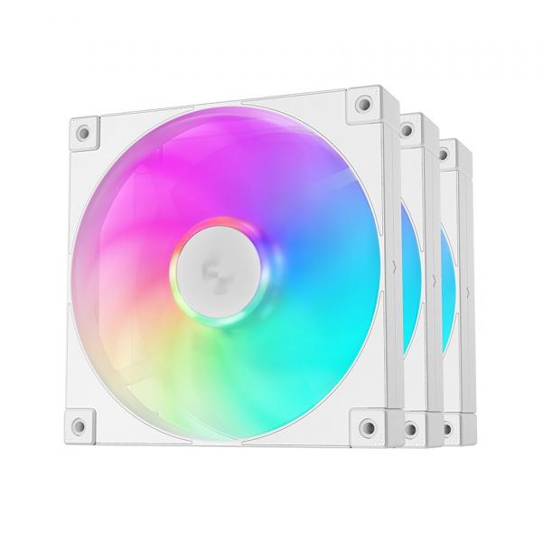 VENTILADOR 120X120 DEEPCOOL FD12 ARGB PACK 3 WHITE