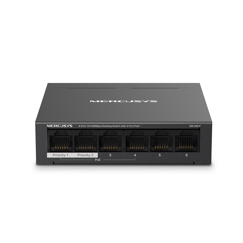 Mercusys MS106LP Unmanaged Switch 6x Port 100Mbits 40W PoE