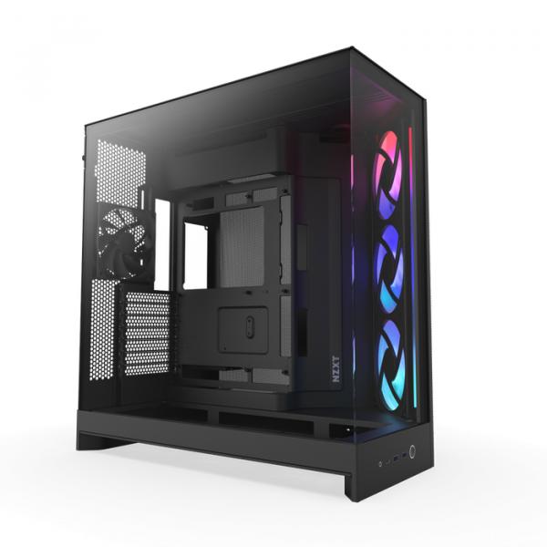 NZXT H9 Flow RGB (2025) - All Black Dual-Chamber Mid-Tower Case