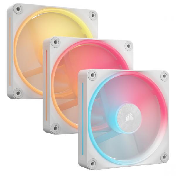 CORSAIR iCUE Link LX120-R RGB Starter Kit Fan 3-pack Hvid 120 mm