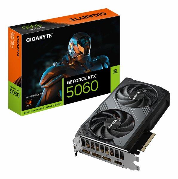 Gigabyte RTX 5060 WINDFORCE 8G 8GB, 512 M x32 GDDR7