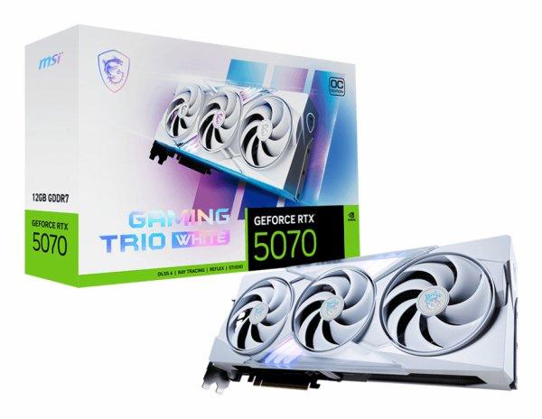 MSI VGA 12GB RTX5070 GAMING TRIO OC WHITE 3xDP/HDMI GeForce RTX 5070 12G GAMING TRIO OC WHITE