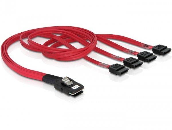 Delock SAS Cable Mini SAS 36Pin - 4x SATA 7pin 0,5m