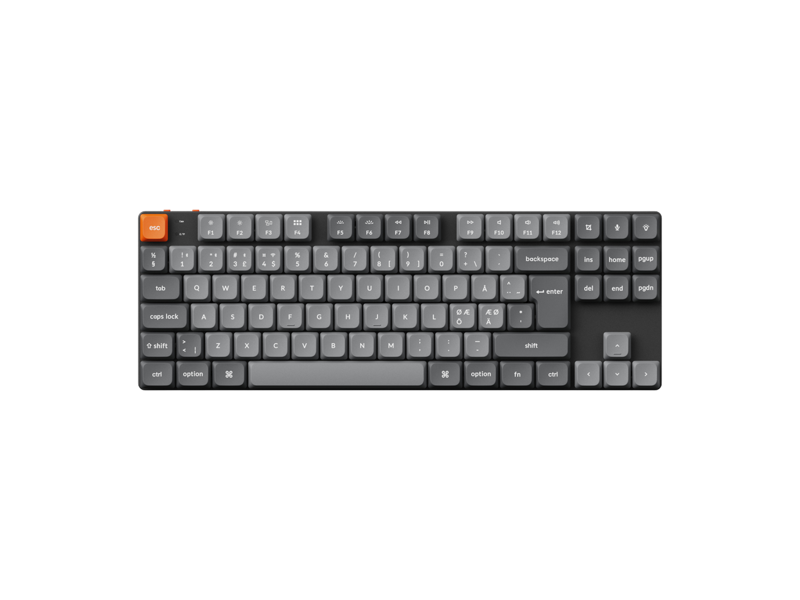 Keychron K1 Max Wireless Tri-Mode Hot Swap QMK/VIA Gateron Low Profile Red/Double-shot PBT