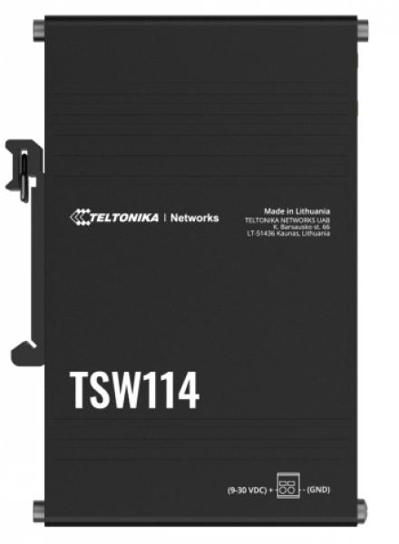 Teltonika TSW114 DIN Rail Switch 5 x RJ-45 10/100/1000 Mbps