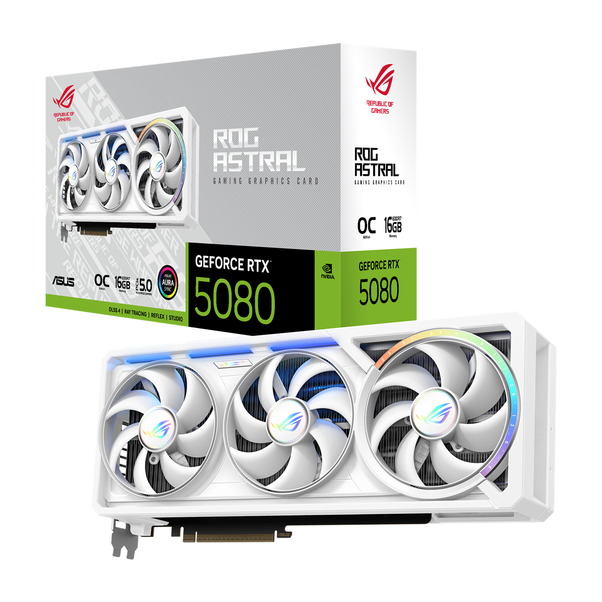 ASUS GeForce RTX 5080 16GB ROG ASTRAL OC GAMING WHITE EDITION