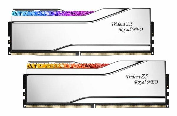 G.Skill 32B 2x16GB DDR5 6000MHz Trident Z5 Royal Neo RGB Silver AMD CL26 1.45V
