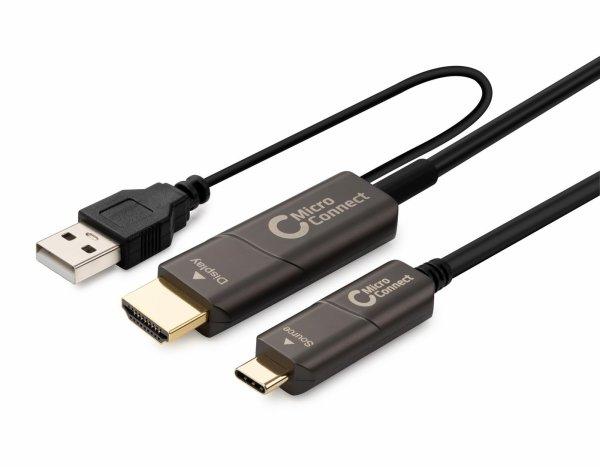 MicroConnect Premium USB-C HDMI fiber cable 20m