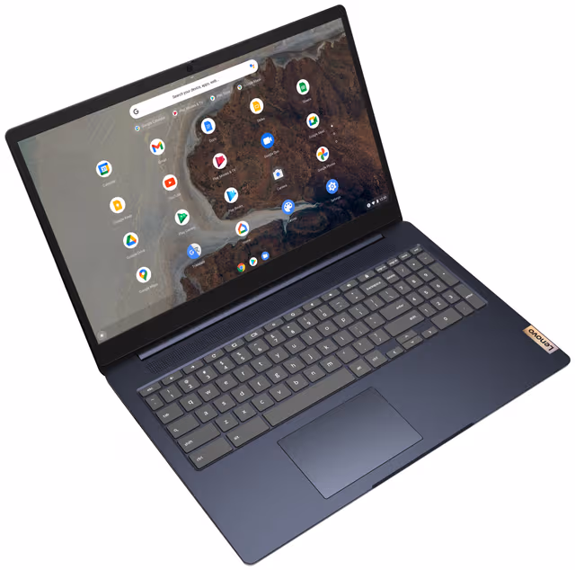 Lenovo IdeaPad 3 Chromebook 15.6" IPS 1920 x 1080 16:9 (Full HD), 720p kamera, 15IJL6 Sininen, ¤GB RAM, 64GB eMMC. HUOM: Käytetty Chromebook, siistikuntoinen