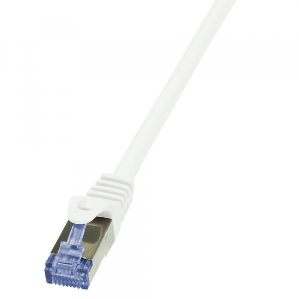LogiLink Patch cable PrimeLine, Cat.6A, S/FTP, white, 2m