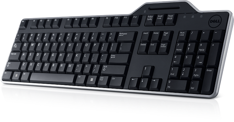 Dell KB-813 Smartcard Reader USB Keyboard Black Swedish/Finnish layout