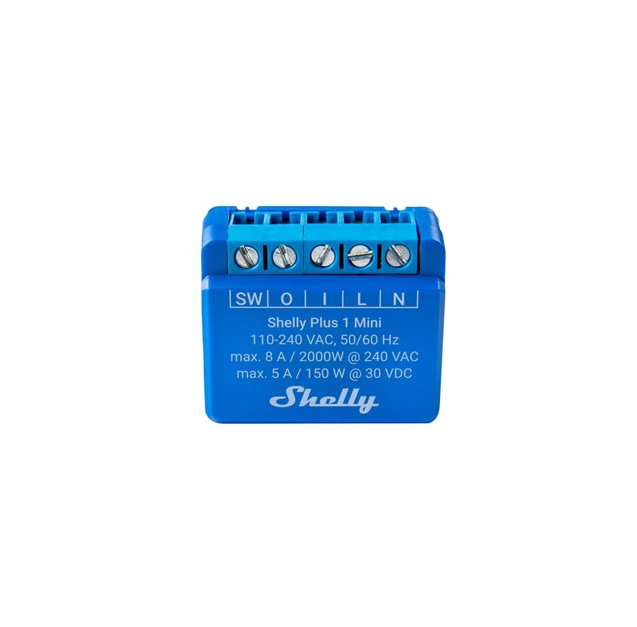 Shelly Plus 1 Mini Gen3 WiFi rele 1x 230VAC @ 8A