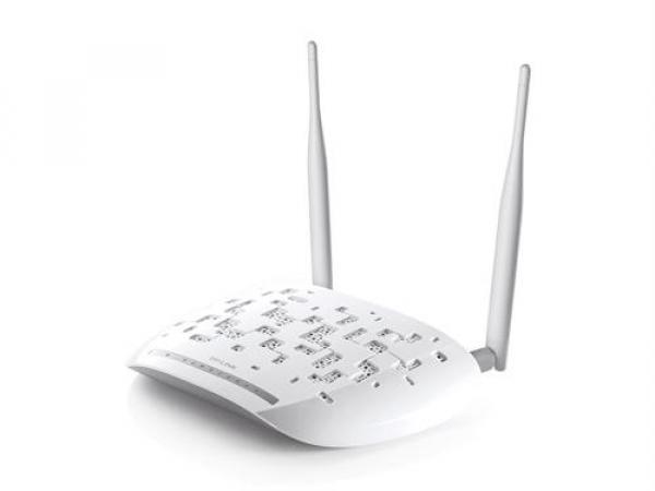 TP-Link TD-W9970 - langaton VDSL2/ADSL2+-reititin sisäänrakennetulla modeemilla, 2,4 GHz, 802.11b/g/n, 300 Mbps, USB 2.0, valkoinen, Poisto, HUOM: Ilman tuotepakkausta, käytetty.