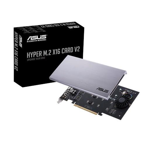 ASUS HYPER M.2 X16 CARD V2 - 4x M.2 NVMe Liitäntäsovitin - M.2 - Expansion Slot to M.2 - M.2 Card - 128 Gbit/s - PCIe 3.0 x16