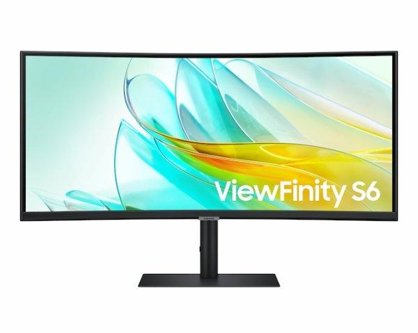 Samsung ViewFinity S6 S34C652UEU - S65UC Series - LED-näyttö - kaareva - USB - 34 - 3440 x 1440 UWQHD 100 Hz - VA - 350 cd/m² - 30001 - HDR10 - 5 ms - HDMI, DisplayPort, USB-C - kaiuttimet - musta
